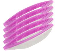 FOYTOKI 5pcs Nail Waxing Buffer Nail Waxing Strips Synthetic Sheepskin Purple Smoothing Professional Personal Use Travel Salon