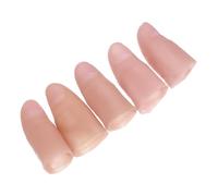 FOYTOKI 5Pcs Realistic Simulation Finger Cover Skin Color Prank Prop for Halloween Cosplay Party Trick Fun Accessories