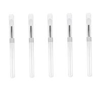 FOYTOKI 5pcs Silicone Lipstick Brush Applicator with Cover Portable Eyeshadow and Lip Gloss Brushes for Women Skin-friendly and Easy to Carry Makeup Tools