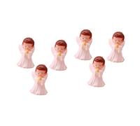 FOYTOKI 6 Pcs praying angel small cherub statue sitting cherub statue guardian statue angel statues and figurines angels mini decor Angel Figurine Decor Vinyl concrete white vintage child