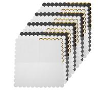 FOYTOKI 60pcs Black and White Party Napkins Gold and Silver Foil Edges, 25x25cm Disposable Paper Serviettes for Weddings, Birthdays, Barbecues, and Elegant Dinner Table Use