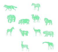 FOYTOKI 60pcs Glow in Dark Animal Wall Stickers 12 Designs Luminous Wall Decals for Nursery Bedroom ’ Room Jungle Creature