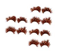 FOYTOKI 6pairs Colorful Dramatic False Eyelashes for Costume Parties Reusable Eye-catching Lashes for and Special Events