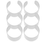 FOYTOKI 6pcs Adjustable Silver Zinc Alloy Bridal Party Wrist Bracelet Cuff