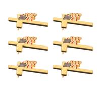 FOYTOKI 6pcs American Flag Brooch Pins Alloy Waving Flag Lapel Pin with Stable Stamping and Lasting Security for Independence Day and Outdoor Parades