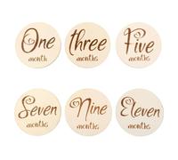 FOYTOKI 6Pcs Double-Sided Growth Marker Cards for Newborns Monthly Commemoration Photo Props Birth Month Keepsake Set