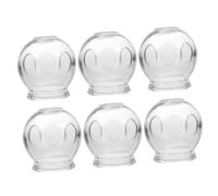 FOYTOKI 6pcs Glass Cupping Home Therapy Jar Facial Suction Cups Dry Cupping Therapy for Beauty Salons Home Use