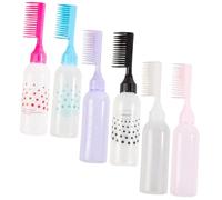 FOYTOKI 6pcs Hair Dye Bottles Root Comb Applicators Hair Dying Bottles for Salon Use and Styling