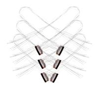 FOYTOKI 6pcs Hair Tinsel Kit for Women Sparkling Silver Glitter Hair Extensions Long Strands for Wedding Party