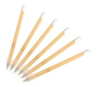 FOYTOKI 6pcs Inkless Erasable Bamboo Pencils for Teachers and Students, Non-sharpening Eternal Pencils with Woodless Design for Writing and Drawing