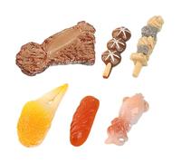 FOYTOKI 6Pcs Miniature Snack Ornaments DIY Simulated Food Decor Mixed Styles for Dollhouse Photography Prop Craft Snacks for Creative Display