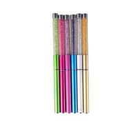 FOYTOKI 6pcs Spiral Eyelash Brush with Rhinestone Rod Makeup Applicator for Mascara Lash Extensions Eye Brush Kit White Rose Red Dark Green