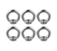 FOYTOKI 6pcs Stainless Steel Ring Nuts Threaded Eye Nut Excellent Load Capacity and Anti-rust Feature for Industry and Shipbuilding Applications