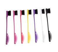 FOYTOKI 7Pcs Dual Ended Hair Edge Brush for Hair Eyelash Comb Brow Brush Smooth Bristles for Easy Grooming for Salon Home Use Versatile Styling Tools