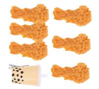 FOYTOKI 7pcs Hair Clip Simulation Fried Drumstick Milk Tea Decor Hairpin Pvc Realistic Photography Prop for Women, Photo Shoots, Home Decor Random Color
