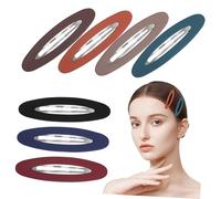 FOYTOKI 7pcs Oval Matte Snap Hair Clips for Girls Lightweight Flat Hair Accessories Colors Gentle for Everyday Use and Special Occasions
