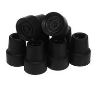 FOYTOKI 8pcs 19mm Black Rubber Replacement Cane Tips for Walking Sticks, Non-Slip Crutch Feet Covers, Sturdy Walking Pole Rubber Ends for Senior Mobility Safety
