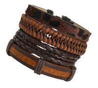 FOYTOKI 8pcs Braided Leather Bracelet Vintage Pu Leather Adjustable Bracelet Comfortable Wearing Experience Women Friend Dating Christmas