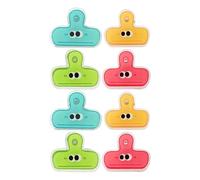 FOYTOKI 8pcs Creative Binder Clips Plastic Paper Clips Easily Removed Convenient for Hanging Random Colour for Blackboard and Wall Use by Students and Teachers Random Color