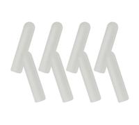 FOYTOKI 8pcs White Plastic Aglets Noctilucent Design Replacement Shoelace Tips for Shoe String Ends Sturdy Shoelace Ends Serving for Long Time for DIY Shoe Lace Repair