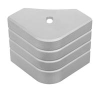 FOYTOKI Aluminum Pontoon Corner Cap Boat Deck Corner Cap Dock Safety Bumper Decorative Deck Edge Protector Pontoon Boat Rail End Cover for Marine Use