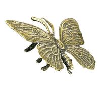 FOYTOKI Antique Brass Butterfly Figurine, Small Metal Table Ornament