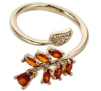 FOYTOKI Assorted Color Geometric Finger Ring Lightweight Comfortable Wear Metal Nature-inspired Ring with Leaf and Flower Shapes Minimalist Stylish Design for Casual Outings