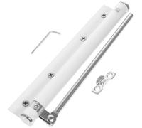 FOYTOKI Automatic Stainless Steel Door Closer with Safety Spring, White Self-Closing Hinge for Residential Doors, Quiet Soft-Close Mechanism Suitable for Home Use