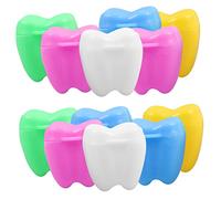 FOYTOKI Baby Tooth Keepsake Box for Newborns and Children 12pcs Plastic Tooth Container Set with Lid for Collecting and Preserving Random Style