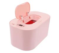 FOYTOKI Baby Wipe Warmer and Wet Tissue Heating Box Portable USB Powered Pink, Baby Dispenser Suitable for Travel and Home Use