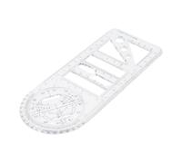 FOYTOKI Back to School Decorations Drawing Template Set with Plastic Geometric Mathematics Ruler Featuring Ellipse and Rectangle Stencil Patterns, for Students School Supplies