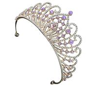 FOYTOKI Baroque Style Bride Crown Rhinestone Tiara Elegant Headpiece for Weddings Evening Parties Dances Lightweight Bridal Accessory for Women and Durable Comfortable Design