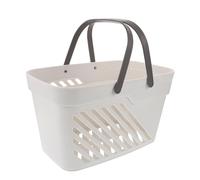 FOYTOKI Bathroom Storage Basket Portable Large Capacity, Rectangular Plastic Organizer with Handle for Makeup and Laundry in Home and Bathroom