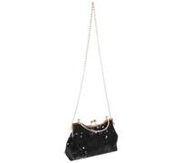 FOYTOKI Black Sequin Shoulder Bag Trendy and Delicate Design for Women with Sparkling Sequins Material and Chain Strap for Park and Travel