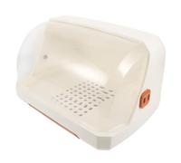 FOYTOKI Bottle Storage Box White Feeding Storage Box for Home Supplies and Housewarming Nursing Bottle Organizer with Drainer and Dustproof Cover for Dinnerware