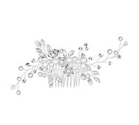 FOYTOKI Bridal Pearl Hair Comb Elegant Wedding Hair Headdress Alloy Material Simple Design