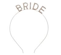 FOYTOKI Bride Headband with Letter Design Golden Alloy for Wedding Elegant Hair Accessory for Bachelorette Party and Pre-wedding Events