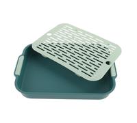 FOYTOKI Bunny Prevent Fence Litter Design with Heighten Rectangular Box Pp Material, Green Training Potty to Feet from Getting Stuck and Rabbit Suitable for Hamsters and Rabbits