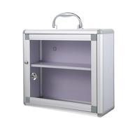 FOYTOKI Cabinet Wall Hanging Locking Cases with Large Capacity and Aluminium Alloy Construction Practical First Aid Locking Case for Home and Office Use with Handle for Secure Storage