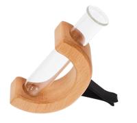 FOYTOKI Car Flower Vase Air Vent Clip for Car with Wood and Glass Material Adds Elegance and Comfortable Feel Stylish Essential Oil Diffuser Accessories