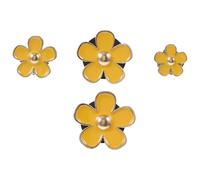 FOYTOKI Car Vent Diffuser Clips 4Pcs Set Yellow Daisy Flower Car Perfume Clip Secure Fixing and Dashboard Accessories