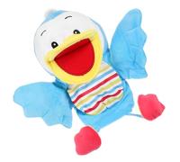 FOYTOKI Cartoon Duck Plush Interactive Hand Puppet with Movable Mouth Stuffed Animal for Imaginative Play and Storytelling Lightweight and