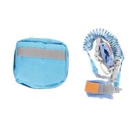 FOYTOKI Child Safety Harness Leash for Kids with Reflective Design and Detachable Cotton Harness, Blue Toddler Walking Outdoor Leash with Steel Wire for Enhanced Night Safety,