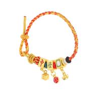 FOYTOKI Chinese Mahjong Bracelet Woven Rope Wristband for Women Couples Vibrant Faderesistant Braided Strand with Traditional Cultural Charm Stylish Lucky Accessory for Daily Wear and