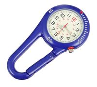 FOYTOKI Clip-on Quartz Watch with Glow the Dark Dial, Stainless Steel Carabiner Clip for Backpack or Mountaineering Bag, Large Arabic Numerals Display for Hiking and Outdoor Sports