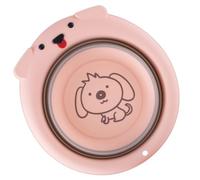 FOYTOKI Collapsible Wash Basin for Baby with Cartoon Shape, Eco-Friendly Plastic Material, Easy to Store Folding Washbasin for Washing Hands and Travel