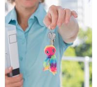 FOYTOKI Colorful Plush Octopus Keychain Pendant Soft Stuffed Animal Doll Charm for Bags Backpacks Keys and Luggage Hanging Ornament Gift for Friends