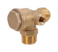 FOYTOKI Copper One-Way Check Valve 20x20x10mm Inner Thread Air Compressor Spare Part Silent Industrial Air Pump Connection Tool for Pneumatic Equipment