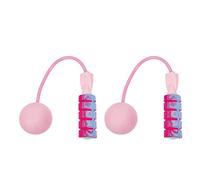 FOYTOKI Cordless Skipping Rope for Fitness and Exercise at Home, Tangle-free and Mute Weighted Jump Rope with Pvc and Eva Handles, 1 Pair for Adult Shaping Workouts