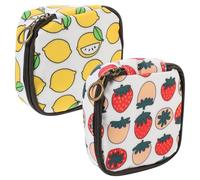 FOYTOKI Cosmetic Bags Or Mother's Day Large Capacity Waterproof 2pcs with Zipper Closure, Portable Cotton Makeup Pouches for Women, for Storing in Your Handbag